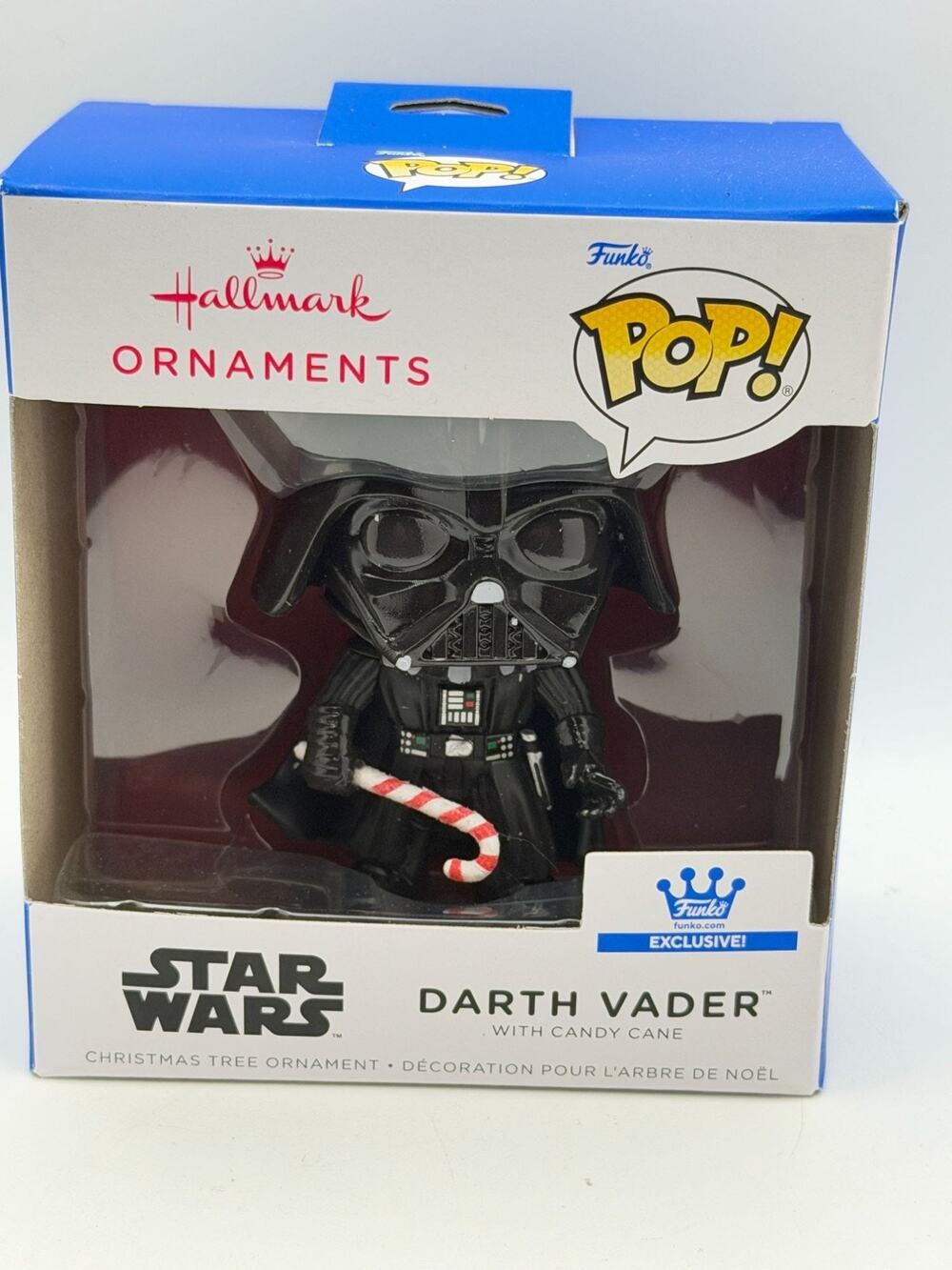 Hallmark Funko Pop Star Wars Darth Vader With Candy Cane Ornament Exclusive